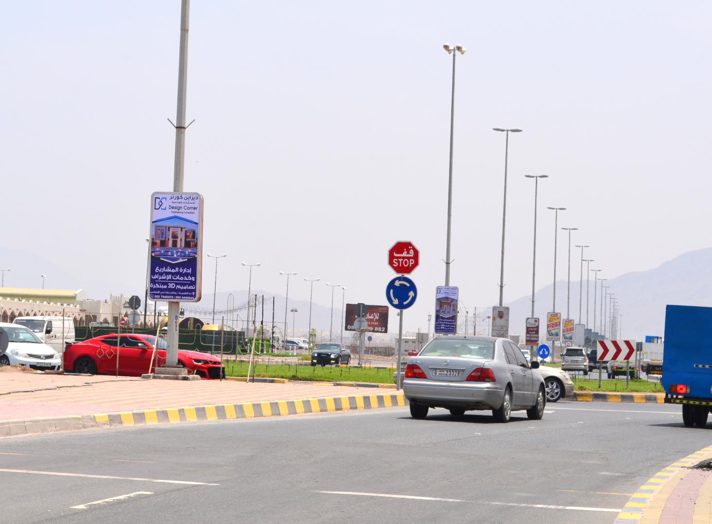 Al Bidiya Area Back-Lit Lamppost