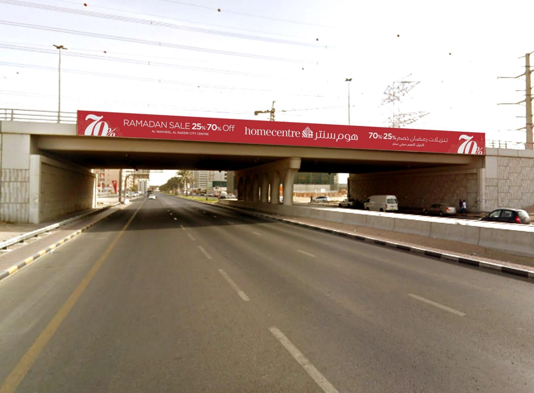 Al Nahda Bridge Sharjah To Dubai Back-Lit Bridge Banner