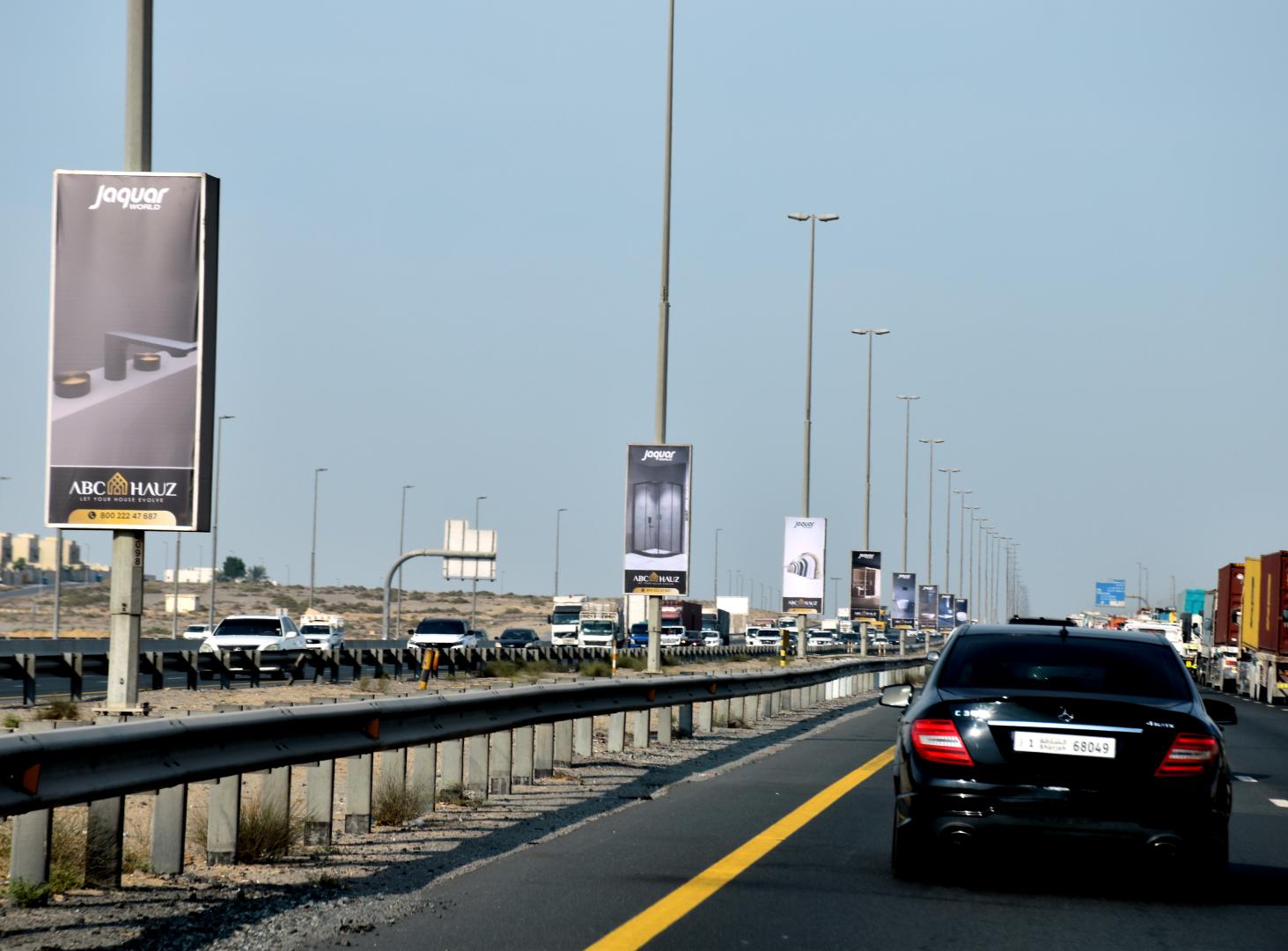 Emirates Rd Opp Tilal Mall Area Back-Lit Lamppost